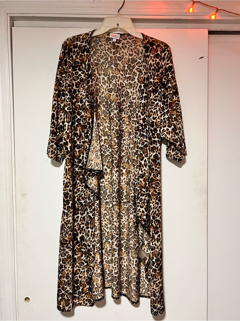 LuLaRoe Leopard Print Duster - Brown Black